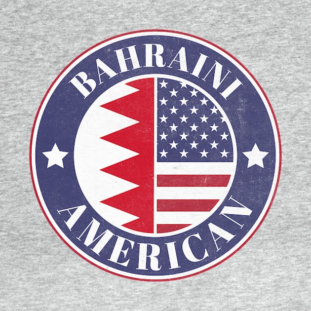 Proud Bahraini-American Badge - Bahrain Flag by Yesteeyear